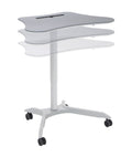 Height Adjustable Cart White Silver N32224