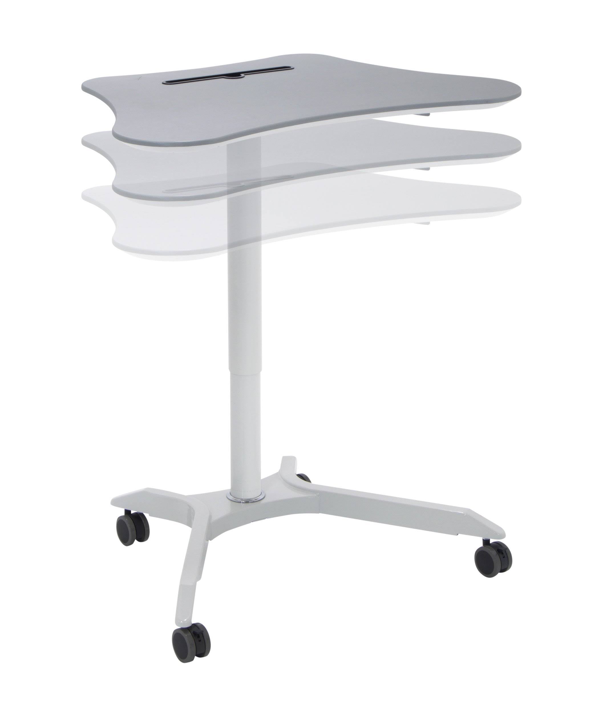 Height Adjustable Cart White Silver N32224