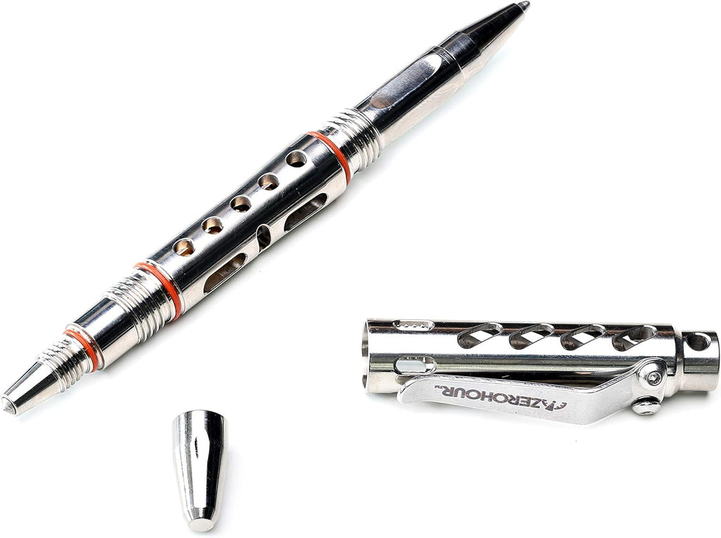 Titanium Tactical Pen with Tungsten Tip and Fisher Ink D614