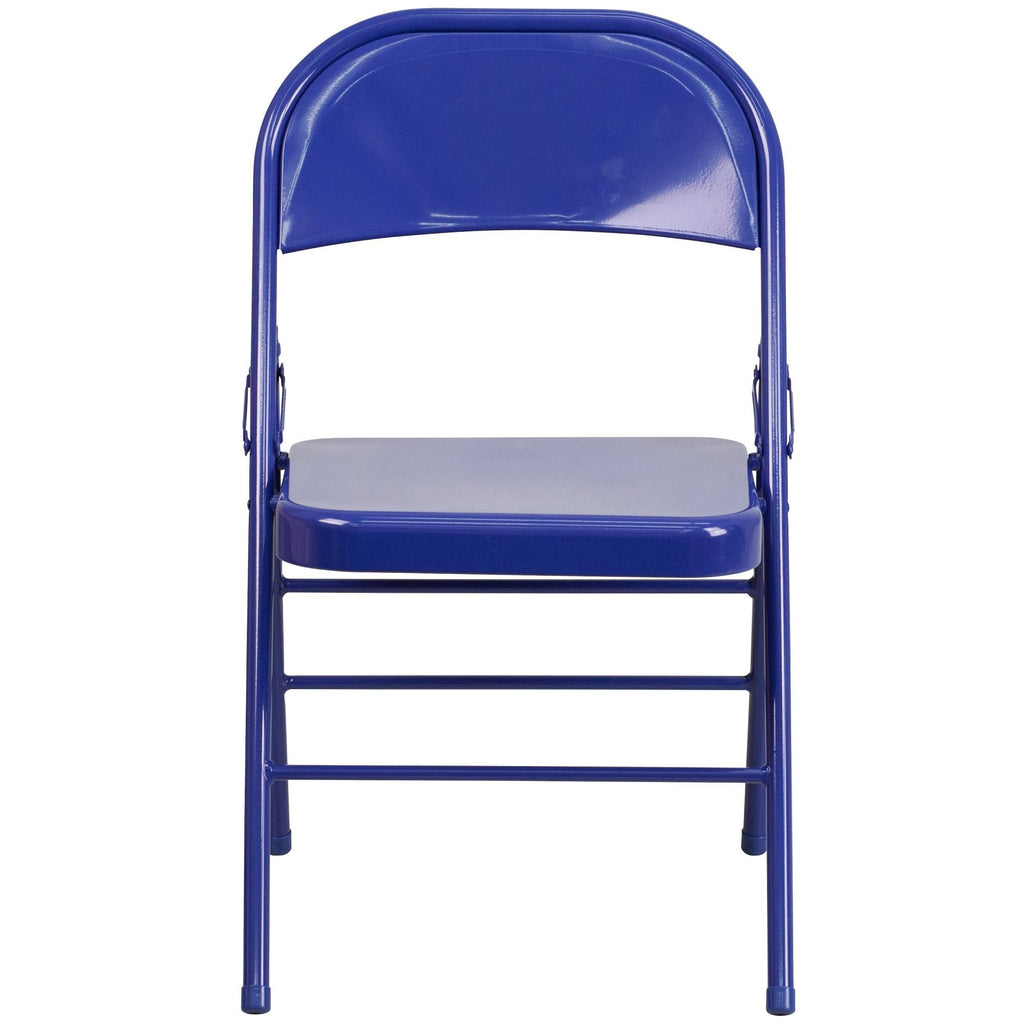 Cobalt Blue Metal Folding Chair M752