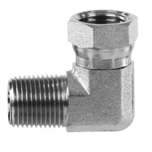3/8x22 Male NPT x 1/2x22 NPT Swivel 90 Stainless Steel M627263