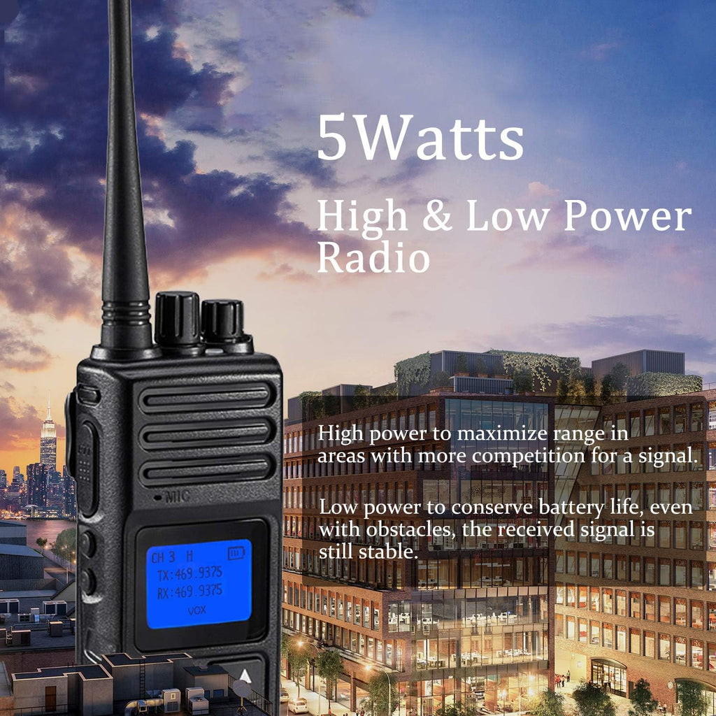 6 Packs UHF Two Way Radio with Earpieces N70262