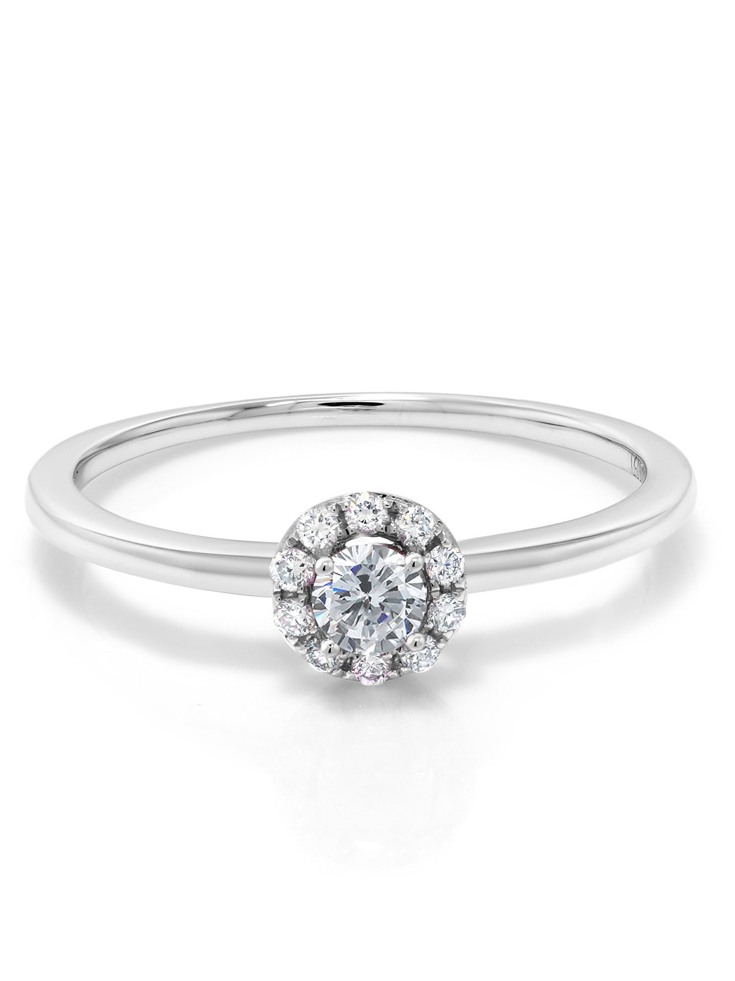 10K White Gold Lab Grown Diamond Engagement Ring Z2098