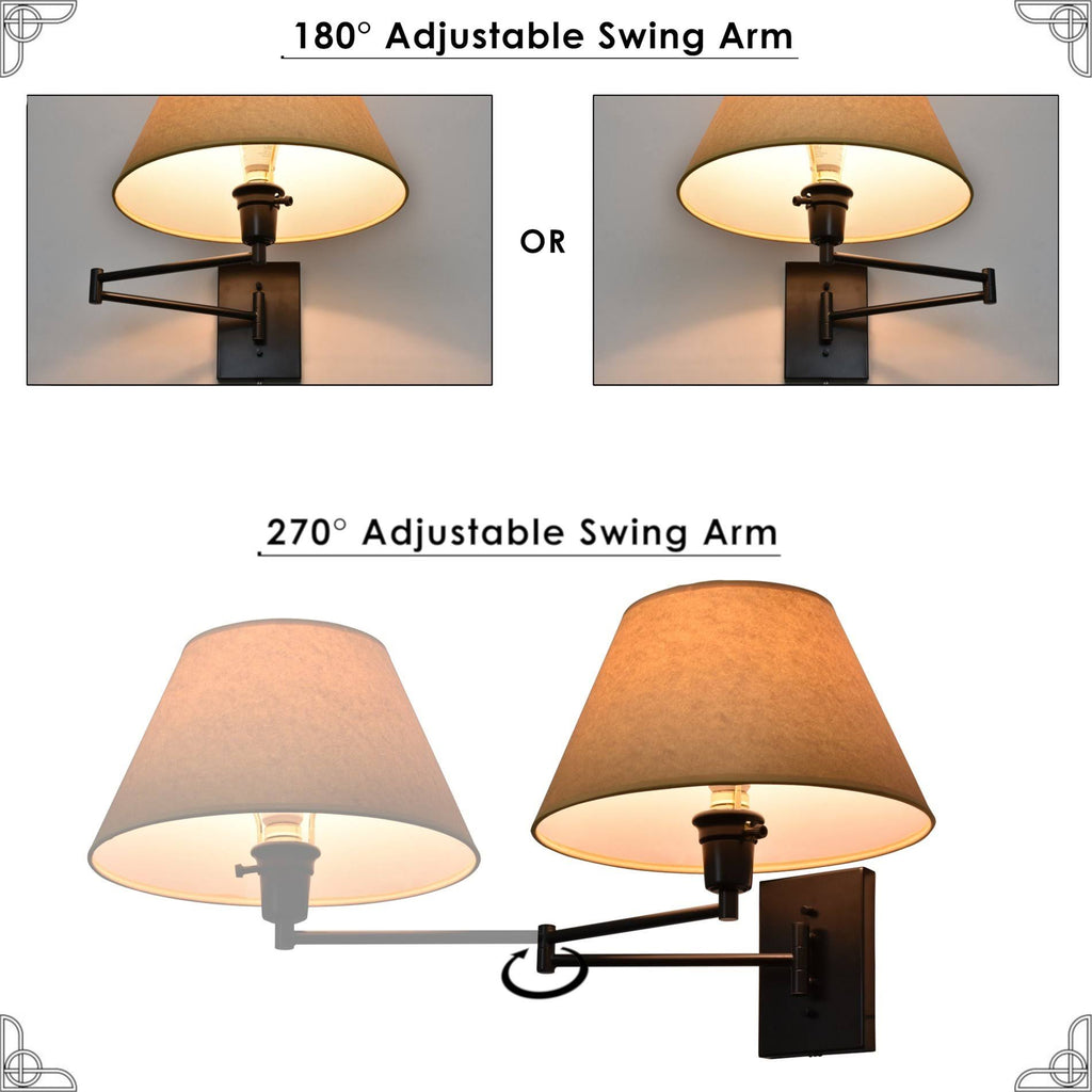 Black Swing Arm Wall Lamp S39994
