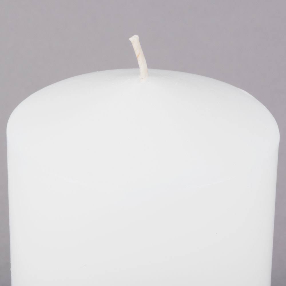 White Wax Pillar Candle - 12/Case X31110