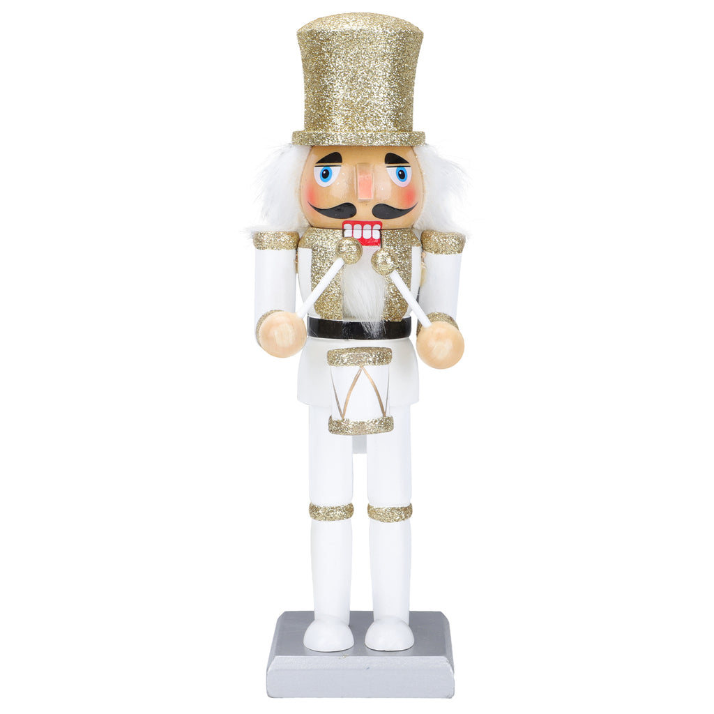 White Wooden Nutcracker Soldier Doll Christmas Decor A5094