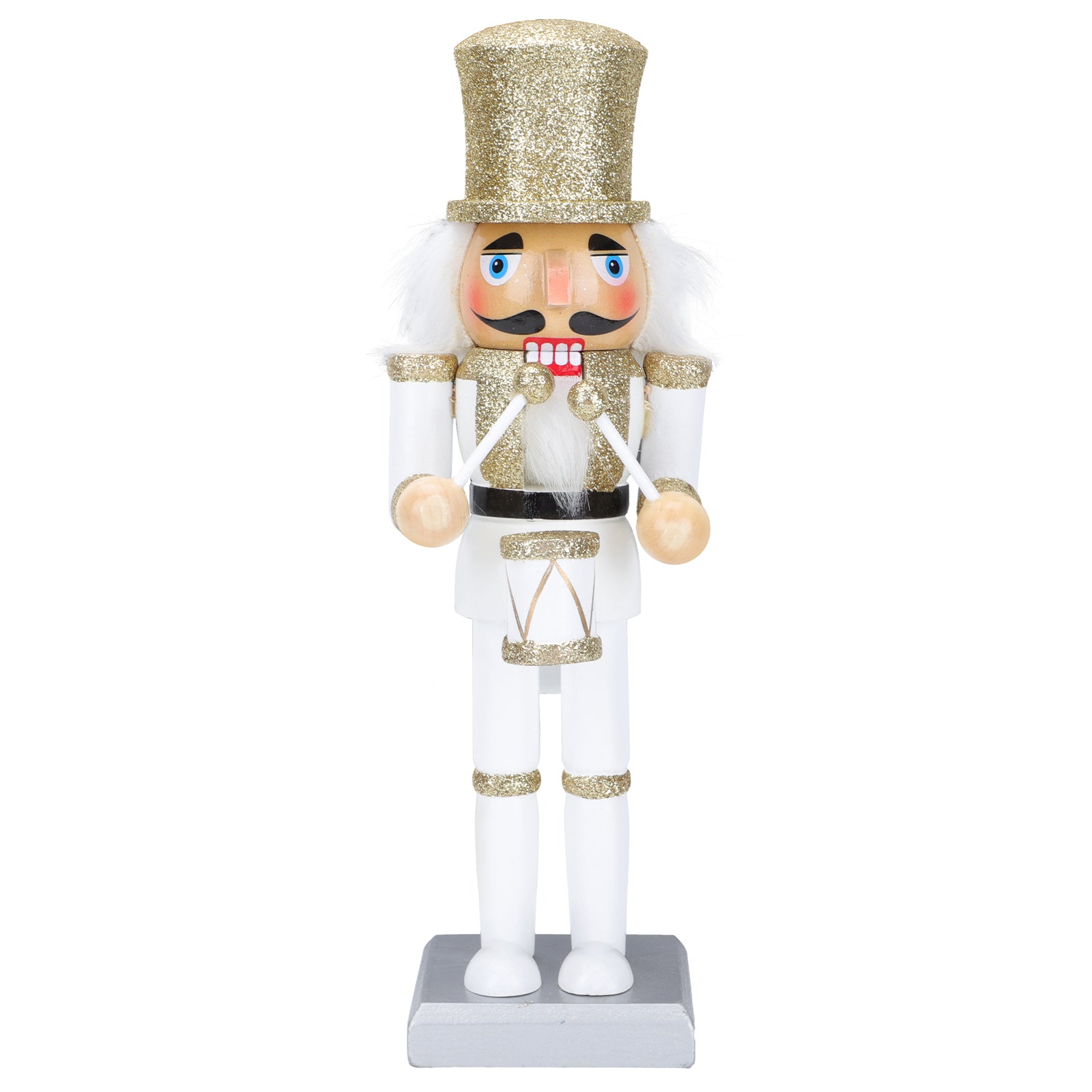 White Wooden Nutcracker Soldier Doll Christmas Decor A5094