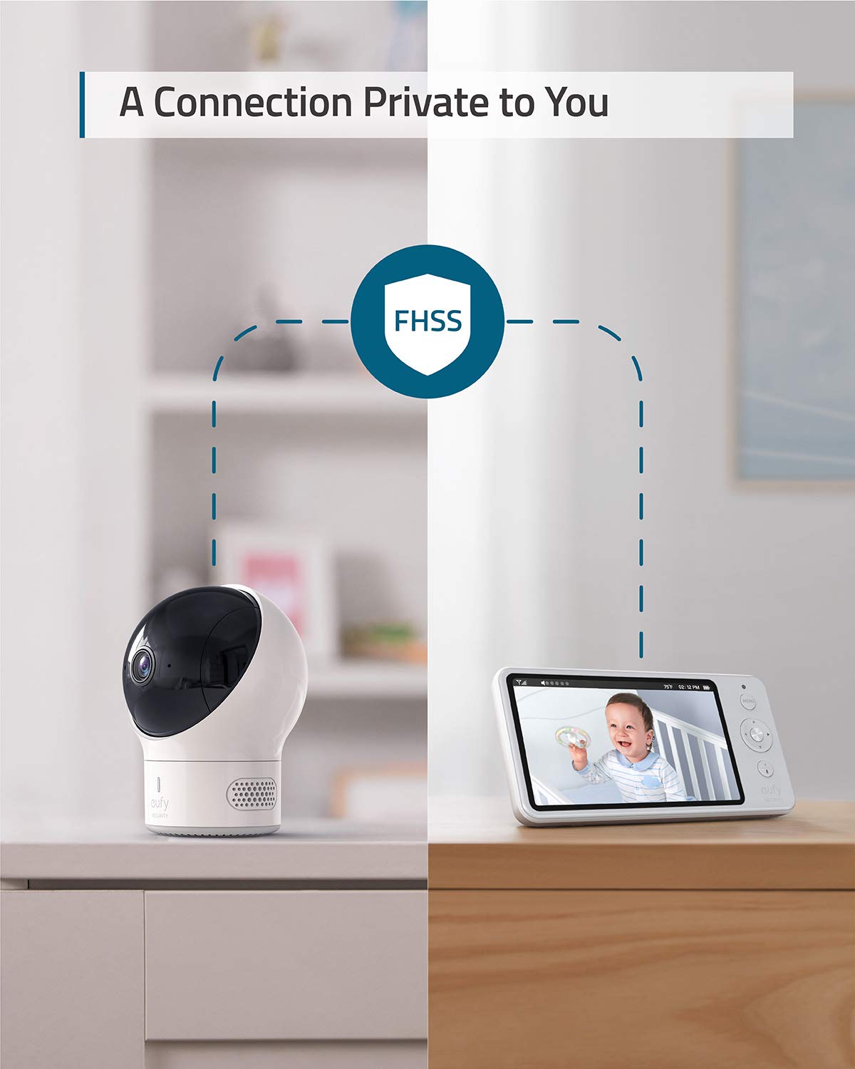 Video Baby Monitor with Camera and Audio, 720p HD, Night Vision, 5 Display Y73537