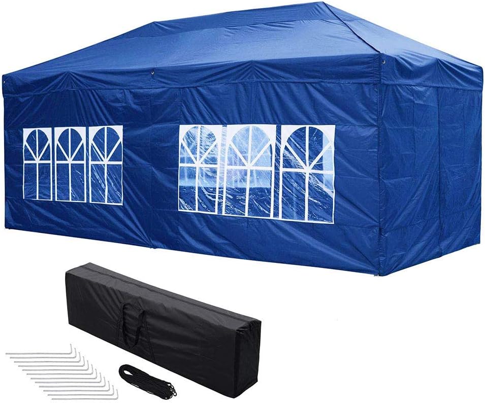 Navy 10x20 FT Pop Up Canopy Tent with Carry Bag X7184