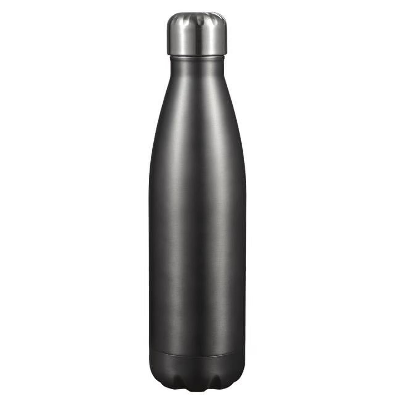 16 oz Double Wall Water Bottle, Brushed Gun Metal Z227