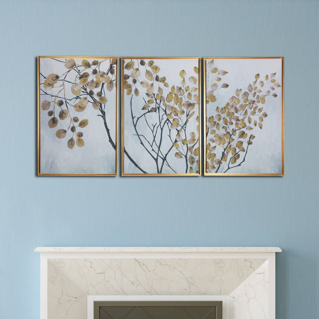 Blue Floating Framed Wall Canvas Triptych P465293