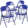 Cobalt Blue Metal Folding Chair M752
