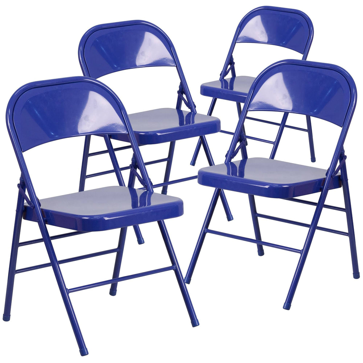 Cobalt Blue Metal Folding Chair M752