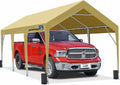 12 x 20ft Heavy Duty Carport with Reinforced Triangular Beams and 4 Weight Bags C184538