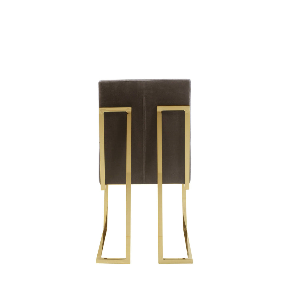 Taupe Velvet Dining Side Chair L48572