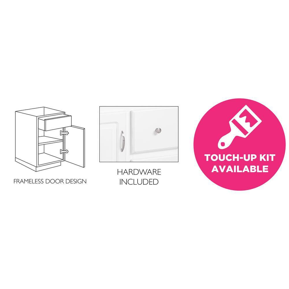 White Unassembled Vanity Cabinet G687019