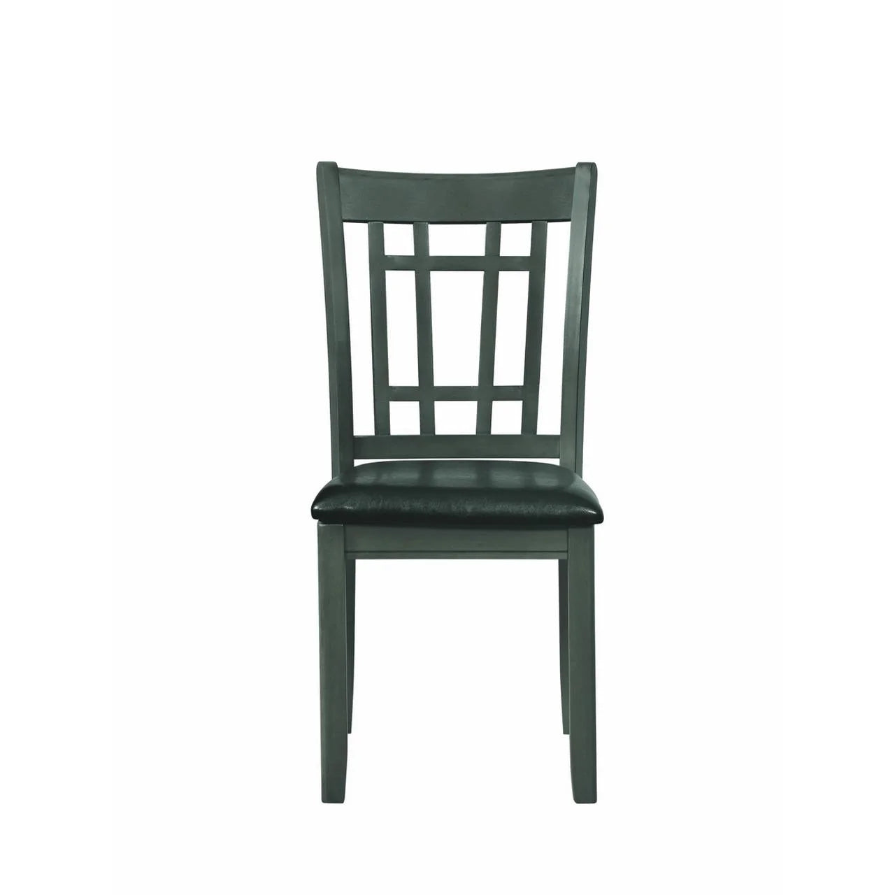 Padded Dining Side Chairs Medium Grey and Black Set of 2 S428629