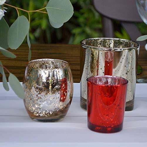 100pcs Speckled Red Mercury Glass Votive Candle Holder E96687