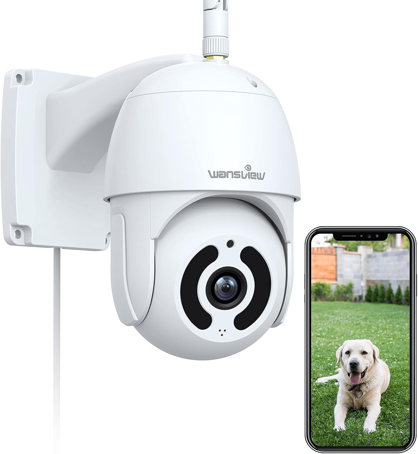 Outdoor Security Camera, 1080P Pan-Tilt 360° Waterproof WiFi Cameras, Night Vision, Two-Way Audio, Motion Detection, Remote Access F79589
