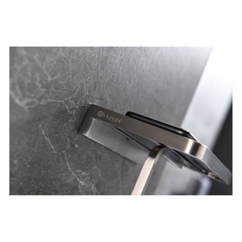 Stainless Steel Black Glass Shelf with Toilet Paper Holder D3858