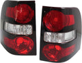 Tail Light Lens and Housing Set of 2 Clear & Red X39216