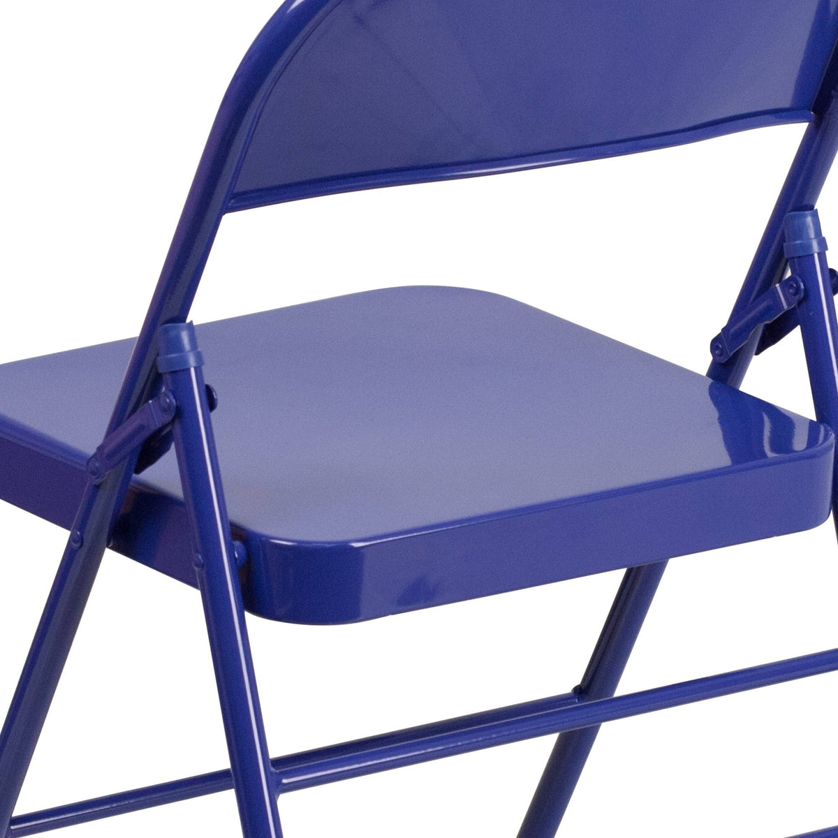 Cobalt Blue Metal Folding Chair M752