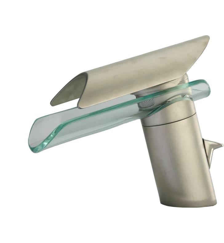 Chrome Single Handle Lavatory Faucet with Glass Spout V116