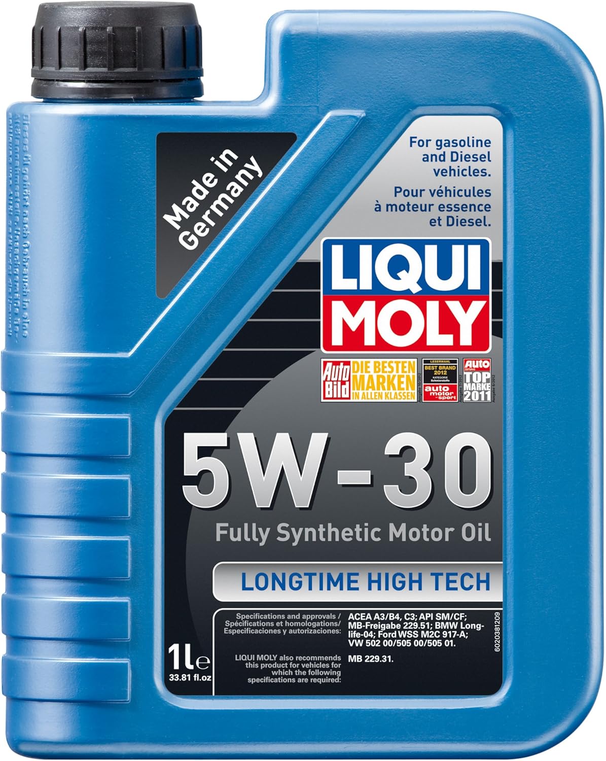 5W-30 Synthetic Motor Oil 5 Liter Pack of 2 O6604
