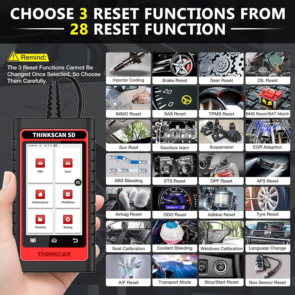 OBD2 Scanner Code Reader with 28 Reset Automotive Scan Tool Q49461