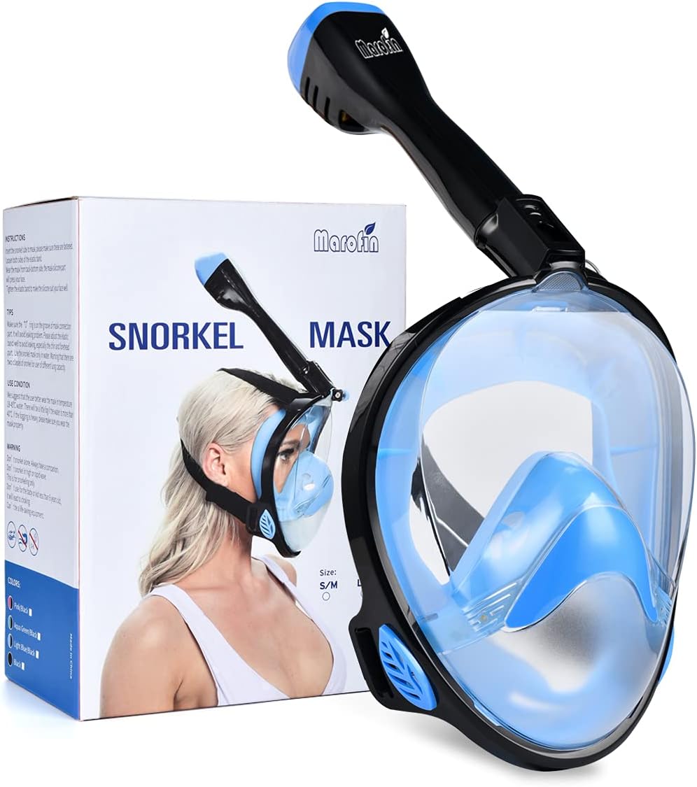 Full Face Snorkel Mask with Camera Mount, Pack of 2 M3321