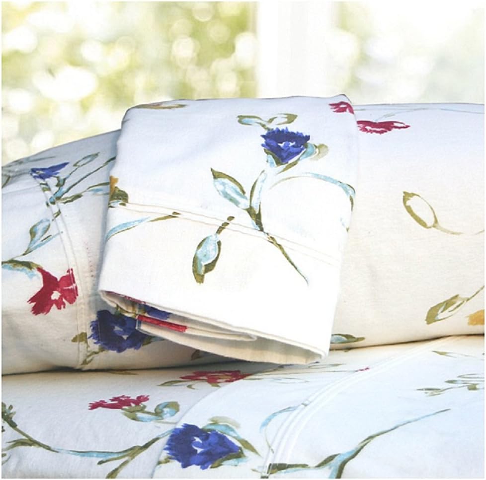 Queen Light Blue Flannel Extra Deep Pocket Sheet Set N2485