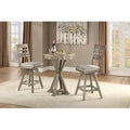 3 Piece Solid Wood Dining Set Bar Stool 30” Seat Height A227444