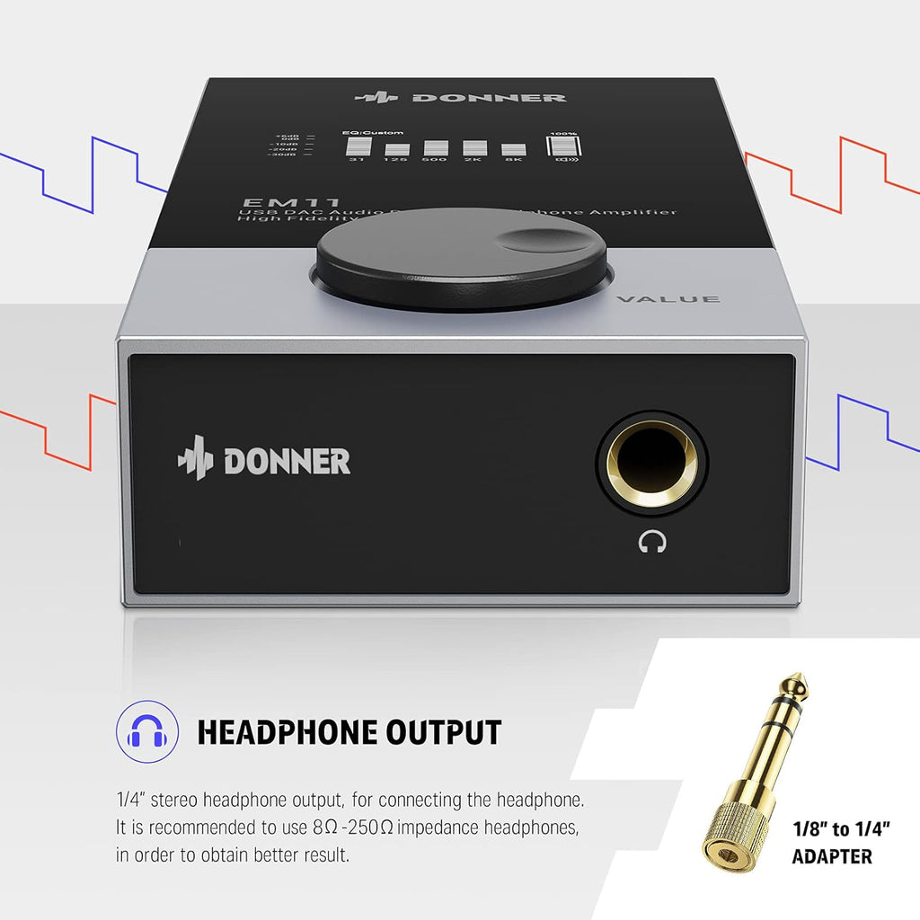 Headphone Amplifier DAC with OLED Display Screen V360