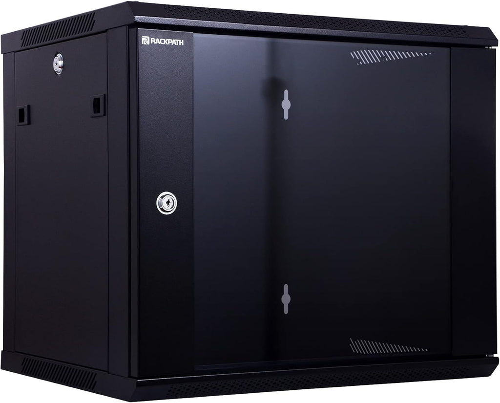 12U Wall Mount Server Cabinet Network Rack Enclosure, Black L8330